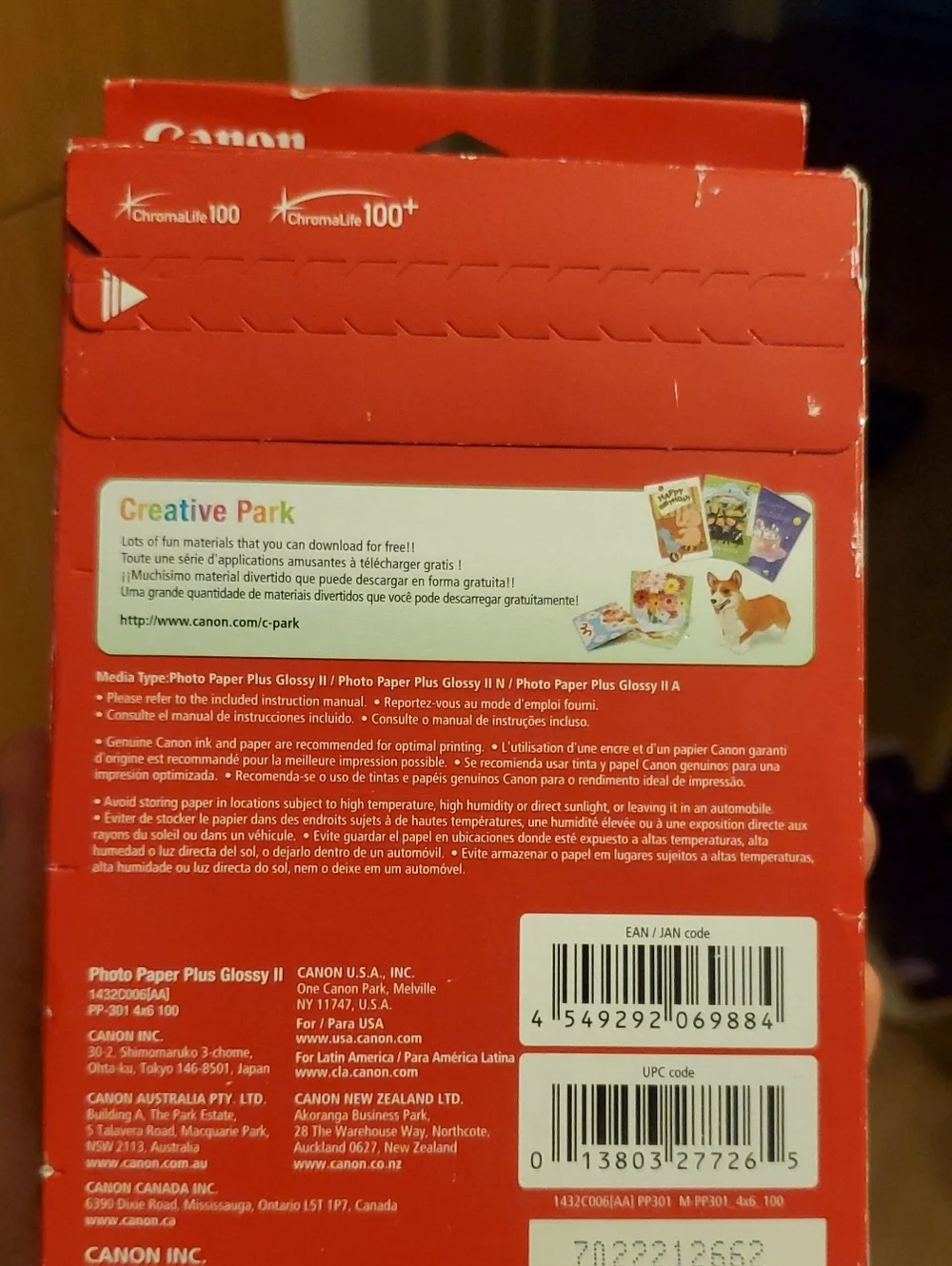 Canon 100 4x6 Photo Paper - NEW